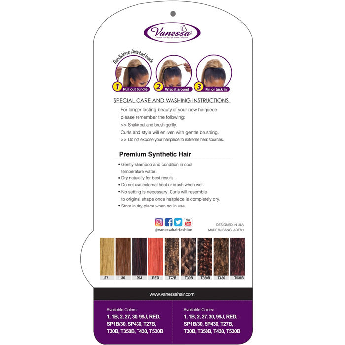 Vanessa Express Curl Drawstring Bundle Wrap Ponytail - STB SPRINGY