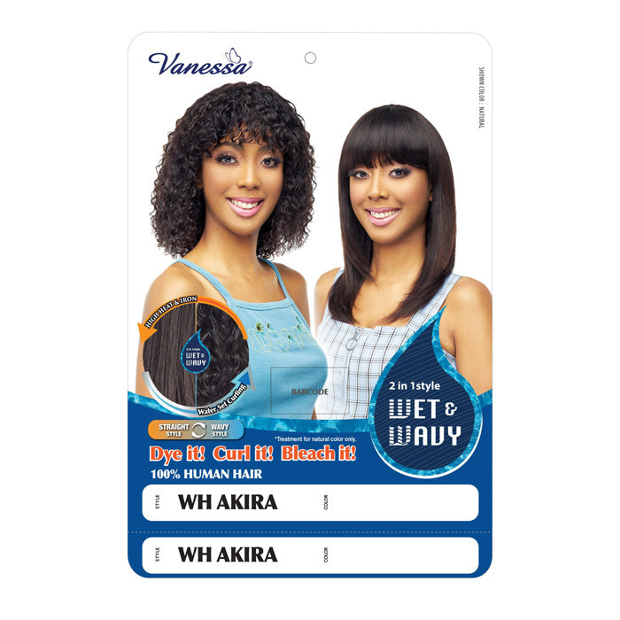 Vanessa 100% Human Hair Wet & Wavy Wig - WH AKIRA