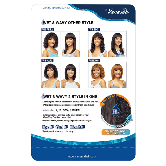 Vanessa 100% Human Hair Wet & Wavy Wig - WH EIKO