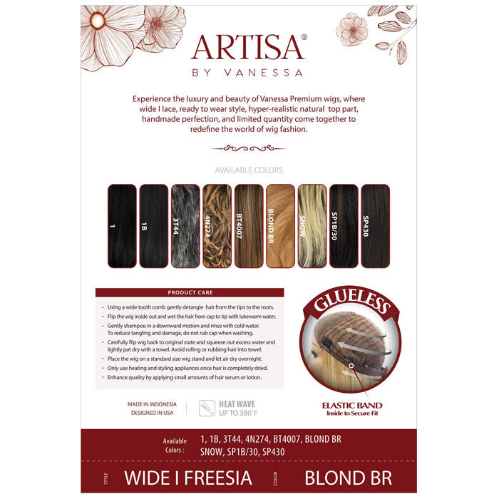 Vanessa Artisa Glueless Lace Front Wig - WIDE I FREESIA