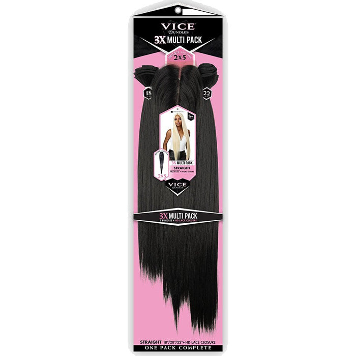Sensationnel Vice Bundles 3x Multi Pack Weave - STRAIGHT