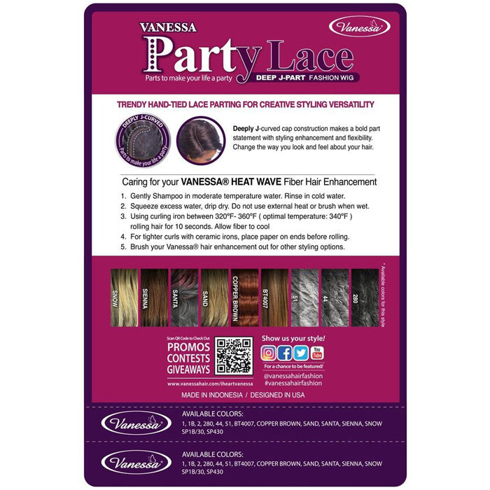 Vanessa Party Lace J-Part Lace Wig - DJ LAYLA