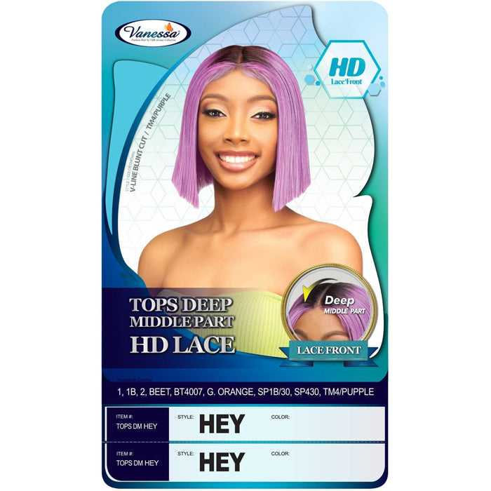 Vanessa Tops Deep Middle HD Lace Part Wig - HEY