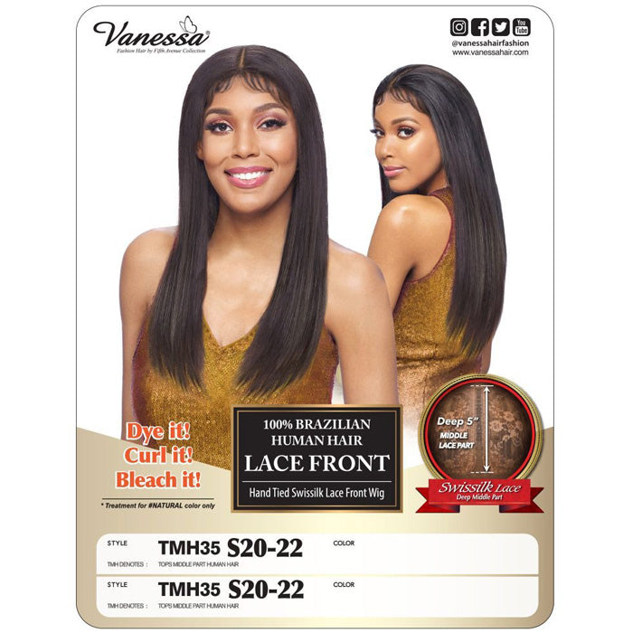 Vanessa 100% Brazilian Human Hair Lace Front Wig - TMH35 S20-22