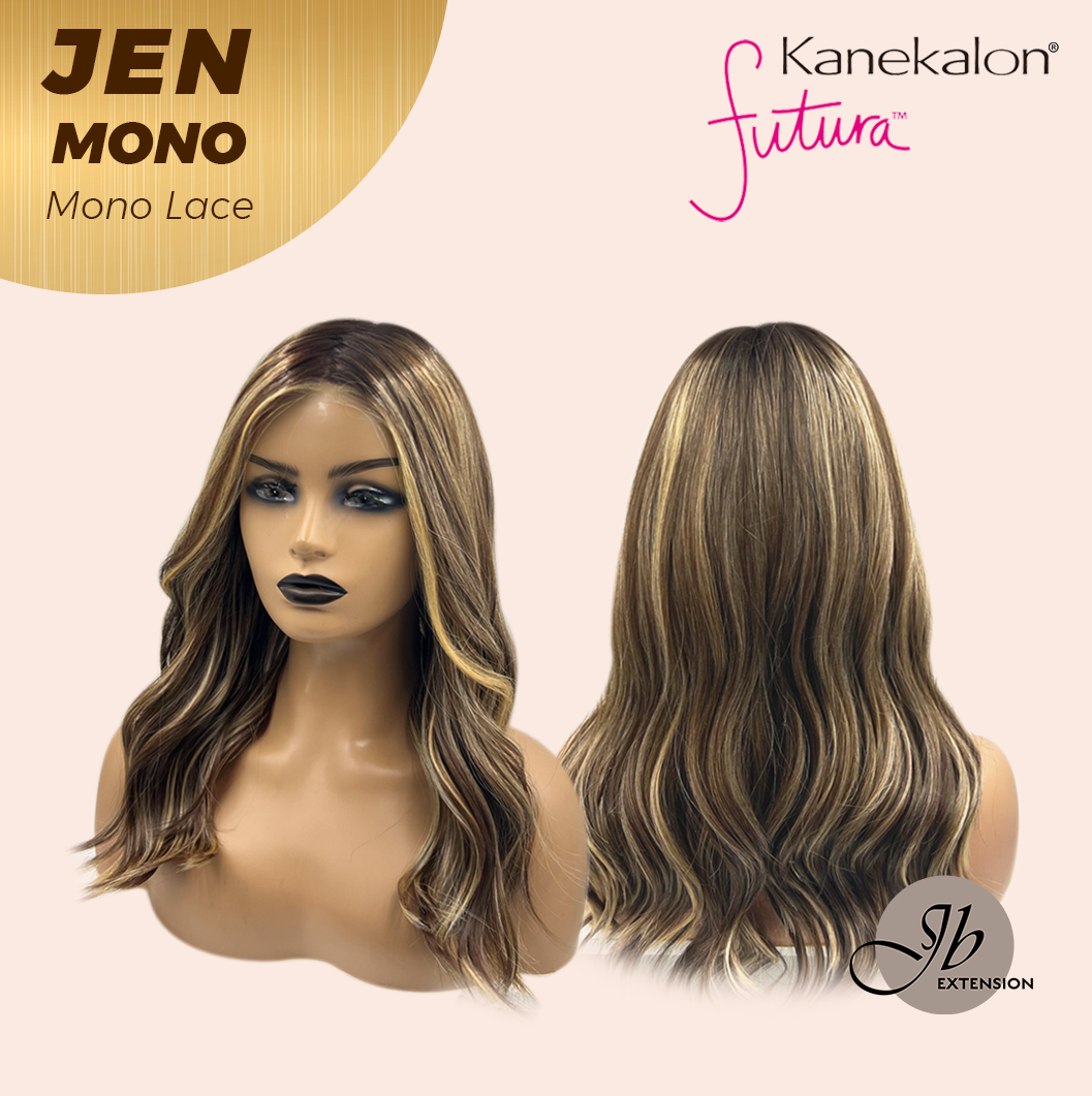 [PRE-ORDER] HOT OF SEASON -JBEXTENSION JEN MONO Monofilament Handmade Wig 6X5 Full Monofilament Hand Tied Top Wig 18 Inches Hazelnut Blonde Highlight Mono Lace Wig With Anti-slip Silicone Strips Glueless Wig JEN MONO【BENDY EAR TABS】