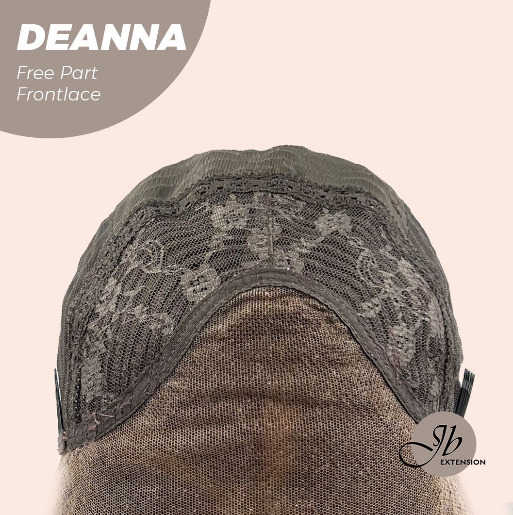 JBEXTENSION 28 Inches Long Apricot Curly Pre-Cut Free Part Frontlace Glueless Wig DEANNA FREE PART