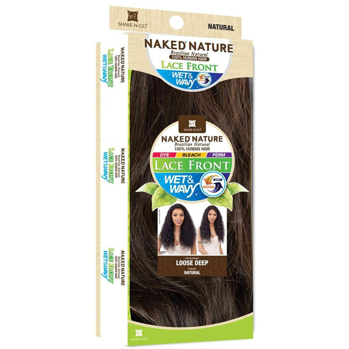 Shake N Go Naked Brazilian Wet & Wavy 100% Human Hair Natural Lace Front Wig - LOOSE DEEP