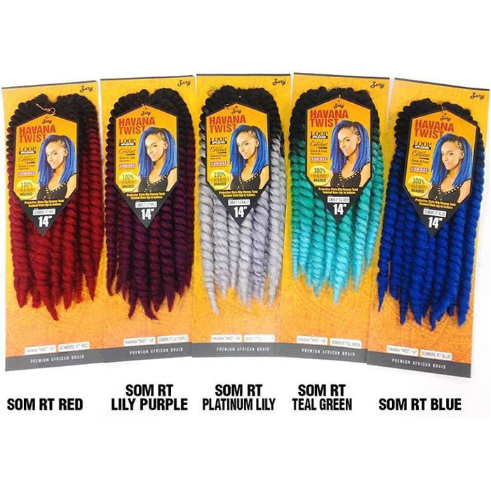 Zury Sis 100% Hand Braided Loop Crochet Braid - HAVANA TWIST 14"