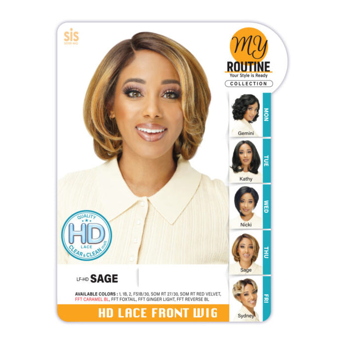 Zury Sis My Routine HD Lace Front Wig - LF-HD SAGE